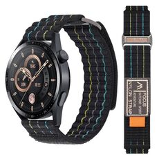 Cinturino per orologio sportivo in nylon a doppia sezione da 22 mm (nero)