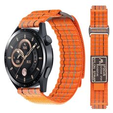 Cinturino per orologio sportivo in nylon a doppia sezione da 22 mm (arancione)
