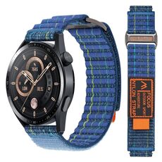 Cinturino per orologio sportivo in nylon a doppia sezione da 22 mm (blu)