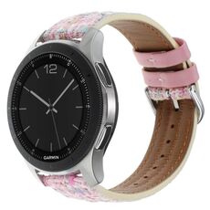 Cinturino per orologio in pelle ibrida di lana da 20 mm (rosa)