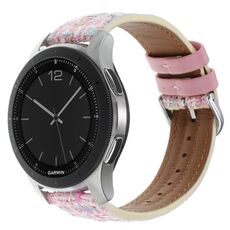Cinturino per orologio in pelle ibrida di lana da 22 mm (rosa)