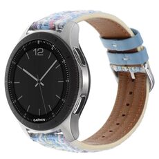 Cinturino per orologio in pelle ibrida di lana da 22 mm (blu)