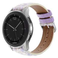 Cinturino per orologio in pelle ibrida di lana da 22 mm (viola)