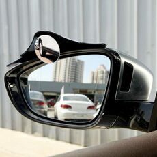 1 paio di specchietti retrovisori per auto, specchietti rotondi antipioggia per angoli ciechi (nero)