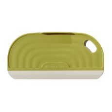 Mini tergicristallo per specchio da bagno, strumento di pulizia in silicone per piastrelle da banco (verde)