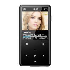 Lettore musicale Bluetooth MP3/MP4 Walkman portatile, memoria: 8 GB (nero)