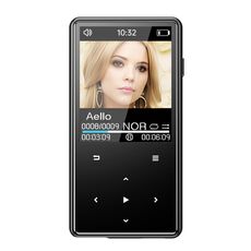 Lettore musicale Bluetooth MP3/MP4 Walkman portatile, memoria: 32 GB (nero)