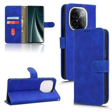 Per vivo T3 Pro 5G India Custodia in pelle magnetica con chiusura magnetica (blu)