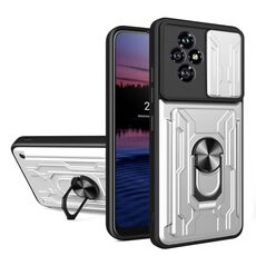 Per Honor 200 5G Custodia per telefono scorrevole Camshield TPU+PC con slot per schede (bianco)