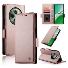 Per OPPO Reno12 F 4G / 5G / F27 India Custodia per telefono in pelle smerigliata magnetica con fibbia laterale (oro rosa)