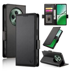 Per OPPO Reno12 F 4G / 5G / F27 India Custodia per telefono in pelle smerigliata magnetica con fibbia laterale (nero)