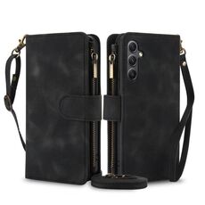 Per Samsung Galaxy S24+ 5G Dream 9-Card Zipper Wallet RFID Custodia in pelle per telefono con cordino (nero)