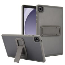 Custodia per tablet in TPU ibrida per PC con rivestimento in pelle per Samsung Galaxy Tab A9 (grigio)