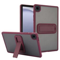 For Samsung Galaxy Tab A9+ Skin Feel Holder PC Hybrid TPU Tablet Case(Wine Red)