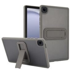 For Samsung Galaxy Tab A9+ Skin Feel Holder PC Hybrid TPU Tablet Case(Grey)