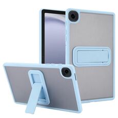 For Samsung Galaxy Tab A9+ Skin Feel Holder PC Hybrid TPU Tablet Case(Light Blue)