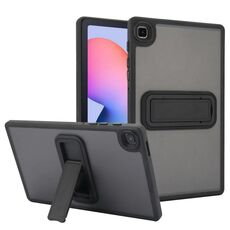 For Samsung Galaxy Tab S6 Lite P610 / P615 Skin Feel Holder PC Hybrid TPU Tablet Case(Black)