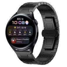 For Huawei Watch 3 Titanium Alloy 22mm Metal Watch Band(Black)