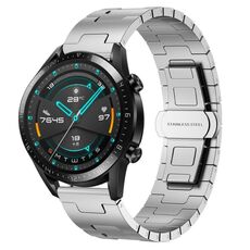 For Huawei Watch GT2 46mm Titanium Alloy 22mm Metal Watch Band(Silver)
