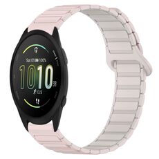 Per Garmin Forerunner 165 cinturino in silicone con fibbia magnetica bicolore da 20 mm (rosa + luce stellare)