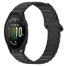 Per Garmin Forerunner 165 cinturino in silicone con fibbia magnetica bicolore da 20 mm (nero)