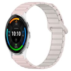 Per Garmin Venu 3 cinturino in silicone con fibbia magnetica bicolore da 22 mm (rosa + luce stellare)