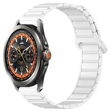 Per Xiaomi Watch S4 Sport cinturino in silicone con fibbia magnetica bicolore da 22 mm (bianco)