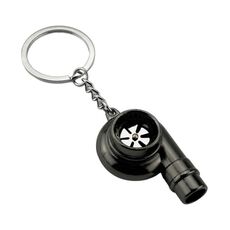 Portachiavi decorativo Turbo per accessori per tuning auto, stile: grande nero