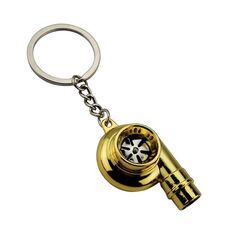 Portachiavi decorativo Turbo per accessori per tuning auto, stile: grande oro