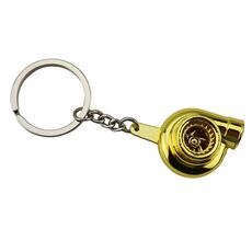 Car Tuning Accessories Turbo Keychain Decorative Pendant, Style: Small Gold