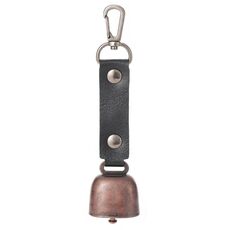 Campanello da campeggio all'aperto, escursionismo, sicurezza, portachiavi, ciondolo per animali domestici (nero)
