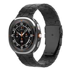 Per Samsung Galaxy Watch Ultra 47mm Cinturino in titanio puro con fibbia di sicurezza (nero)