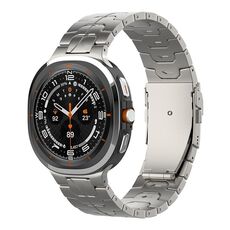 For Samsung Galaxy Watch Ultra 47mm Safety Buckle Pure Titanium Watch Band(Titanium Color)