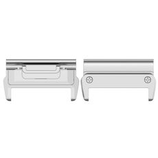 For Garmin 26mm 1 Pair Metal Head Adapter Watch Band Quick Release Connector(Silver)