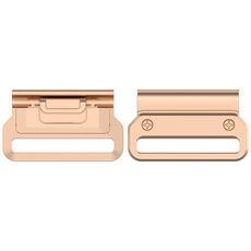 For Garmin 22mm 1 Pair Metal Medium Adapter Watch Band Quick Release Connector(Rose Gold)