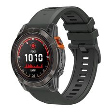 Per cinturino in silicone a sgancio rapido bicolore Garmin da 26 mm con strumento (nero scuro)