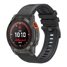 Per cinturino in silicone a sgancio rapido bicolore Garmin da 22 mm con strumento (nero grigio scuro)
