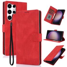 Per Samsung Galaxy S24 Ultra 5G Custodia per telefono in pelle di vitello con texture Fantasy Skin-feel (rosso)