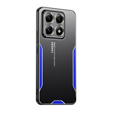 Per Xiaomi 14T Blade Series TPU Hybrid Metal Phone Case (Blu)