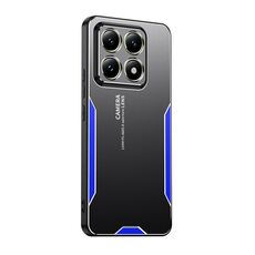 Per Xiaomi 14T Pro Blade Series TPU Hybrid Metal Phone Case (Blu)