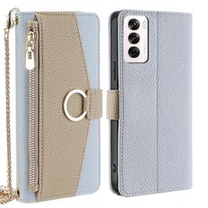Per OPPO Reno12 5G Global Crossbody Litchi Texture Custodia in pelle per telefono (blu)