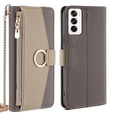 Per OPPO Reno12 5G Global Crossbody Litchi Texture Custodia in pelle per telefono (grigio)