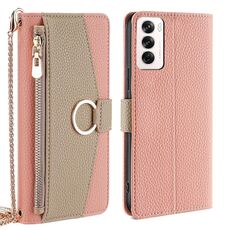 Per OPPO Reno12 5G Global Crossbody Litchi Texture Custodia in pelle per telefono (rosa)