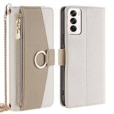 Per OPPO Reno12 5G Global Crossbody Litchi Texture Custodia in pelle per telefono (bianco)
