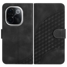 Per vivo iQOO Z9s Pro / T3 Pro 5G India YX0060 Custodia in pelle per telefono con testa di elefante in rilievo con cordino (nero)