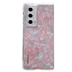 Custodia per telefono For Honor Magic Vs2 Pearlescent Shell Texture (Rosa Verde)