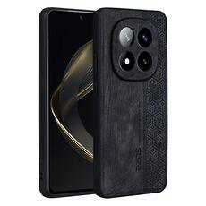 Per Redmi Note 14 Pro+ 5G AZNS Custodia per telefono con effetto pelle in rilievo 3D (nero)