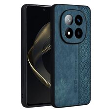 Per Redmi Note 14 Pro+ 5G AZNS Custodia per telefono con effetto pelle in rilievo 3D (verde scuro)