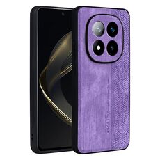 Per Redmi Note 14 Pro+ 5G AZNS Custodia per telefono con effetto pelle in rilievo 3D (viola)