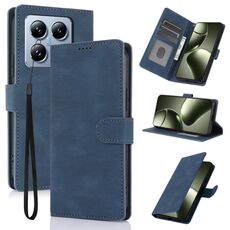Per Xiaomi 14T Custodia per telefono in pelle di vitello con texture Fantasy Skin-feel (blu)